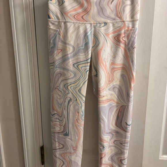 2 Pairs Leggings (Yoga) Pink (Antonio Melanie) & White (Old Navy) Size M - Picture 8 of 14